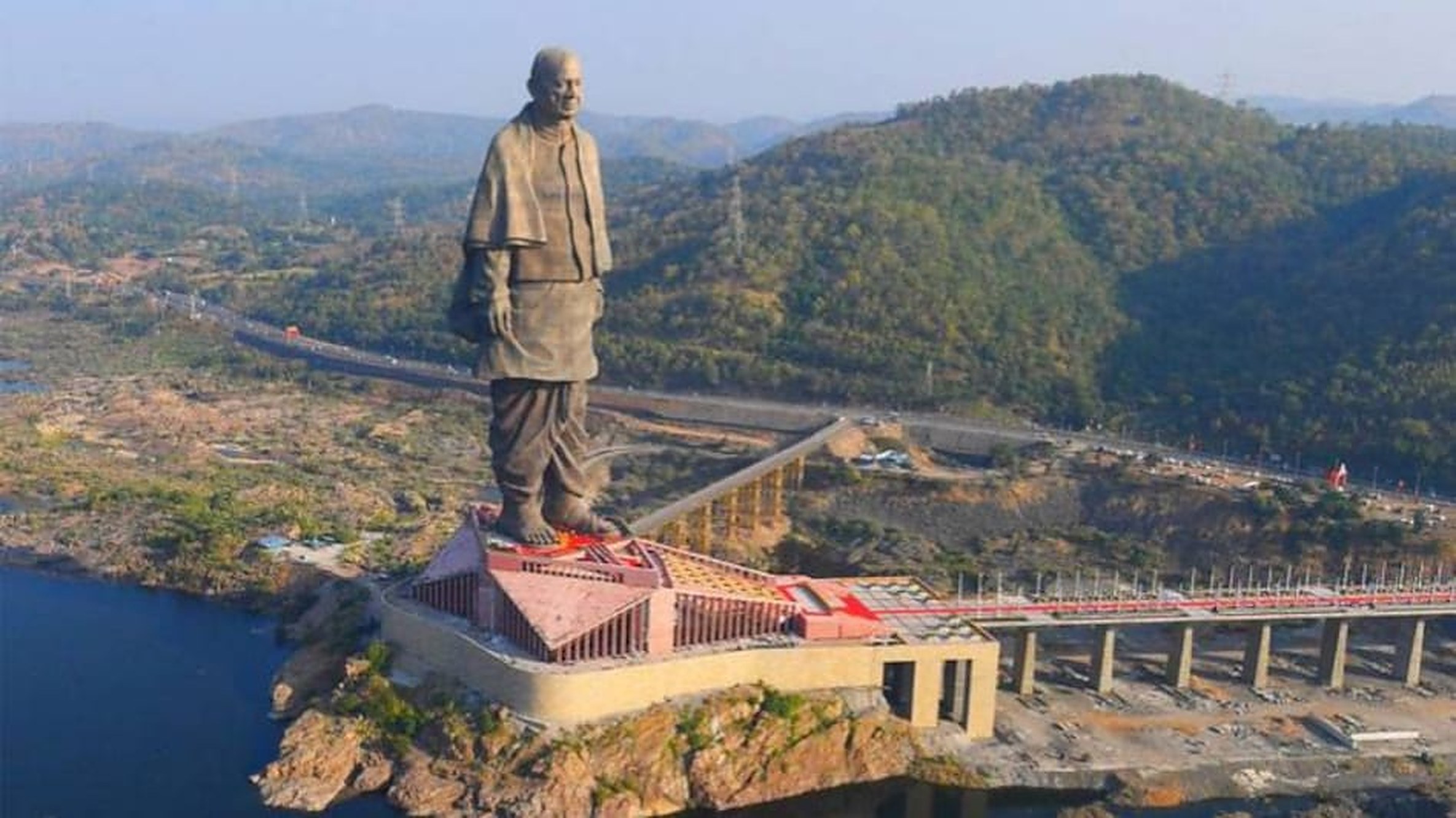 Statue of Unity and the Narmada valley in Gujarat
